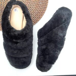 Proenza Schouler Rondo Shearling Slippers Black Soft Leather Size Small 40 10